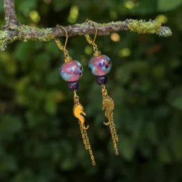 boucles d'oreilles hippocampes