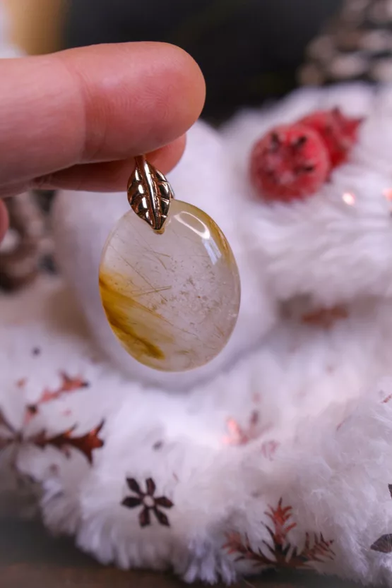 pendentif en quartz rutile